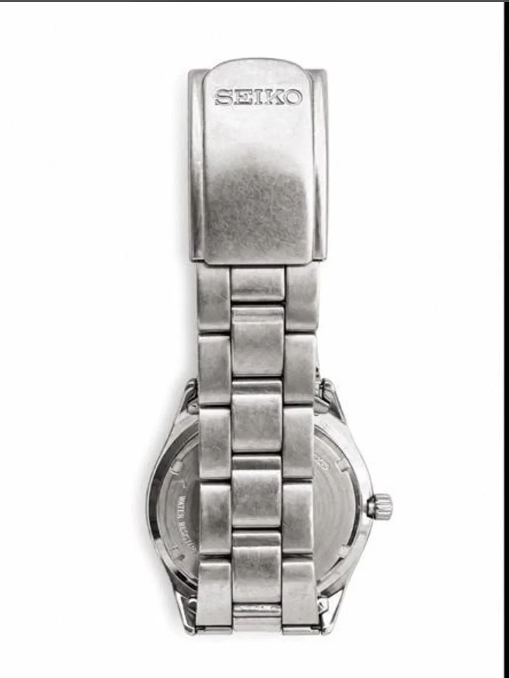 Vintage Seiko Quartz 7N43-9070 Black Dial Day Date Stainless Steel Watch